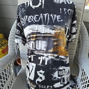 Victoria's Secret X Balmain Graphic Graffiti Oversized T-Shirt Runway 2017 S M